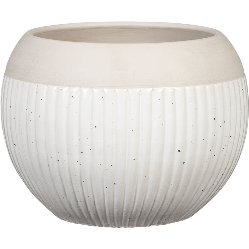 Bola Linea, pot de fleurs en céramique, couleur: Blanco, 12,3 cm de diamètre, 11,5 cm de hauteur, 1,2 l vol. - Scheurich