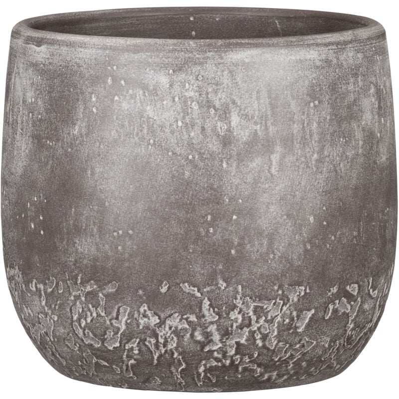 Dune, pot de fleurs en céramique, couleur: Washed Brown, 15,2 cm de diamètre, 14,5 cm de hauteur, 3,9 l de vol. - Scheurich