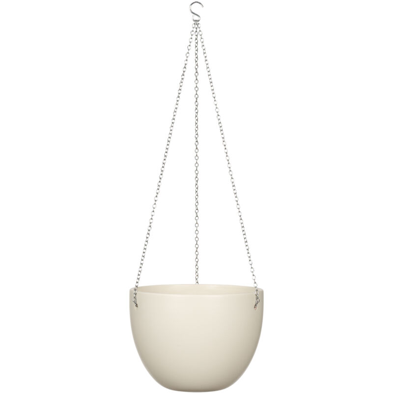 Scheurich Hanging Pot, pot de fleurs en céramique, couleur : crème, diamètre 18 cm, hauteur 14,8 cm, volume 2,2 l.