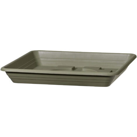 Scheurich LARA, Untersetzer aus Kunststoff,  Farbe: Moss Green, 35 cm Durchmesser, 4,9 cm hoch,