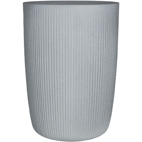 Scheurich Linetto High 54, Hochgefäß/Blumentopf/Pflanzkübel, rund,  aus Kunststoff Farbe: Stony Grey, 38,6 cm Durchmesser, 53,9 cm hoch, 50 l Vol.