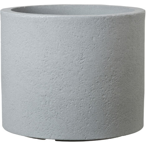 Scheurich Panzano 30, Pflanzgefäß/Blumentopf/Pflanzkübel, rund, aus Kunststoff Farbe: Stony Grey, 28,8 cm Durchmesser, 24,3 cm hoch, 14 l Vol.