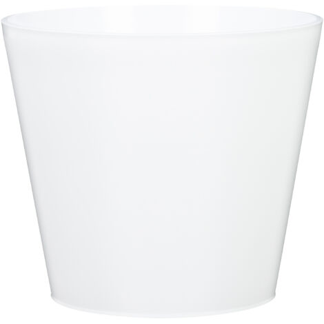 Scheurich Purista 40, pot de fleurs/plantes, rond, en plastique couleur: Bianco, 37 cm de diamètre, 32,3 cm de hauteur, 21 l vol.