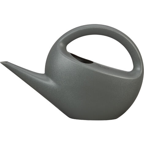 Scheurich Smilla, Gießkanne aus Kunststoff, Farbe: Matt Anthracite, 40,2 cm Breite, 11,5 cm Tiefe, 26,6 cm hoch, 3 l Vol.