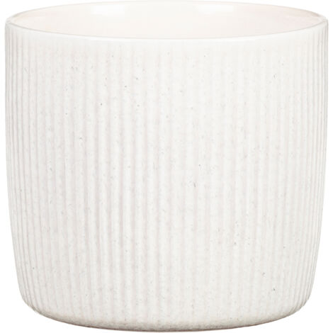 Scheurich Solido Linea, Blumentopf aus Keramik,  Farbe: Perla, 15 cm Durchmesser, 13,7 cm hoch, 1,9 l Vol.