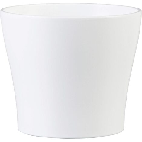 Scheurich Übertopf Serie 808 Ø 11 x 9,3 cm weiß KeramiktÃƒÂ¶pfe
