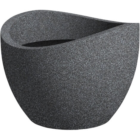 Scheurich Übertopf Wave Globe Serie 250 schwarz granit Ø 30 cm Kunststofftöpfe