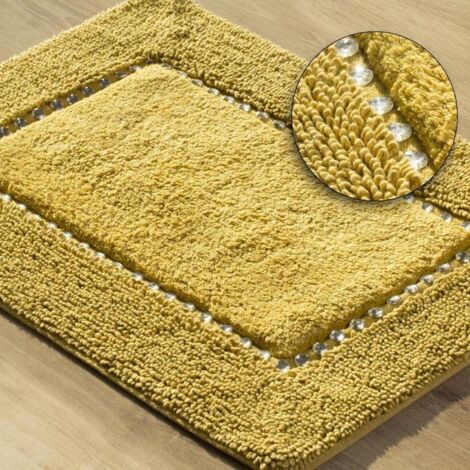 SCHICKER BADEZIMMERTEPPICH 50 X 70 CM SENF