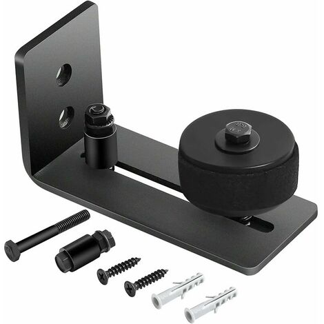 SONIATKIA Schiebe-Scheunentür-Bodenführung, verstellbare Rolle, Wandmontagesystem, bündiges Bodendesign, unbeschädigte Scheunentürverkleidung (8 in 1)