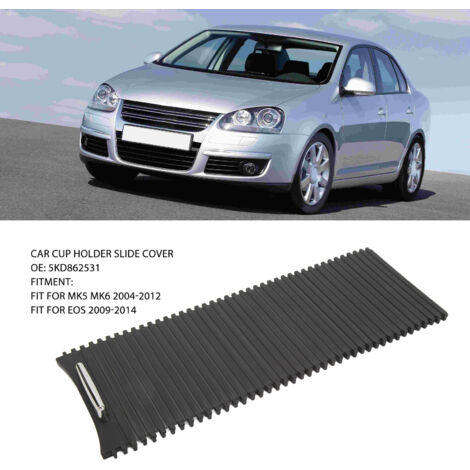 Schiebedeckel für Getränkehalter mit leichtgängigem, kratzfestem Schiebemechanismus, Teilenummer 5KD862531, für Volkswagen MK5 MK6