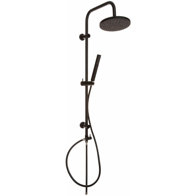 Schiebende Regenduschsäule Gerade lange Duschbrause Moderne schwarze