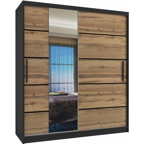Schiebeschrank Belini 133 cm Mit Schubladen mit Spiegel eiche wotan eiche sonoma Hersteller