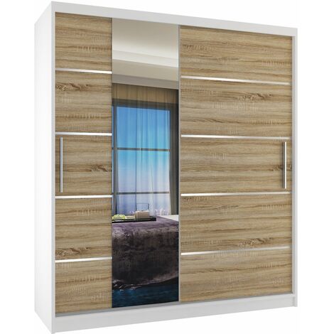 Schiebeschrank Belini 133 cm Mit Schubladen mit Spiegel eiche wotan eiche sonoma Hersteller