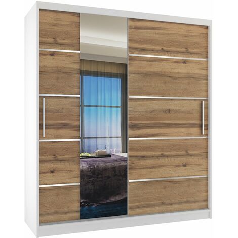 Schiebeschrank Belini 133 cm Mit Schubladen mit Spiegel eiche wotan eiche sonoma Hersteller
