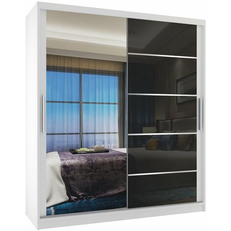 Schiebeschrank Belini 133 cm Mit Schubladen mit Spiegel grau anthrazit graphit Hersteller