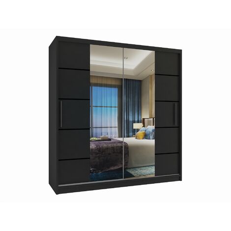 Schiebeschrank Belini 158 cm Mit Schubladen mit Spiegel eiche wotan eiche sonoma Hersteller
