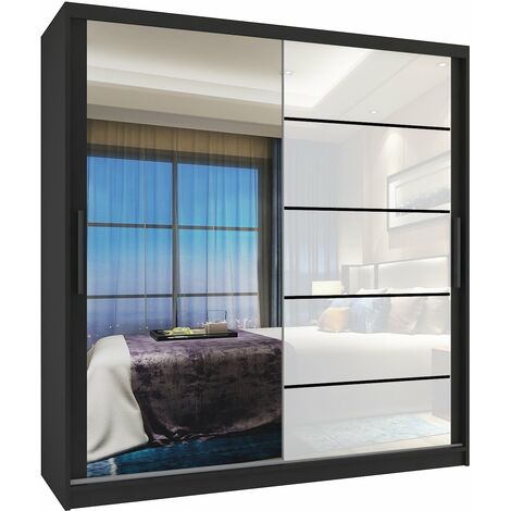 Schiebeschrank Belini 158 cm Mit Schubladen mit Spiegel eiche wotan eiche sonoma Hersteller