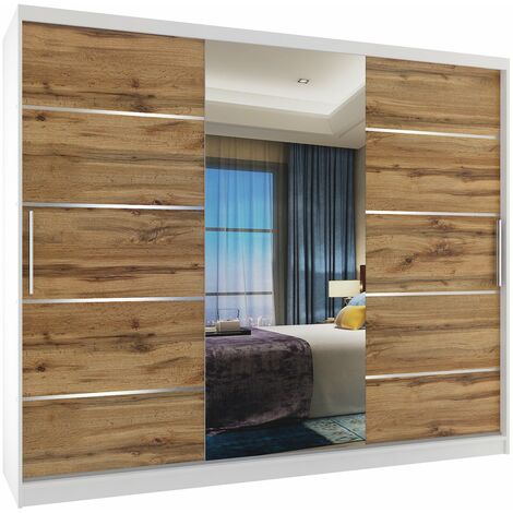 Schiebeschrank Belini 232 cm Mit Schubladen mit Spiegel eiche wotan eiche sonoma Hersteller