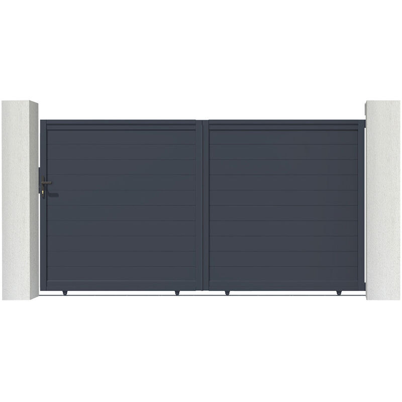 Casanoov - Schiebetor 3m Eiger 300 X 180 Cm Aluminium Grau