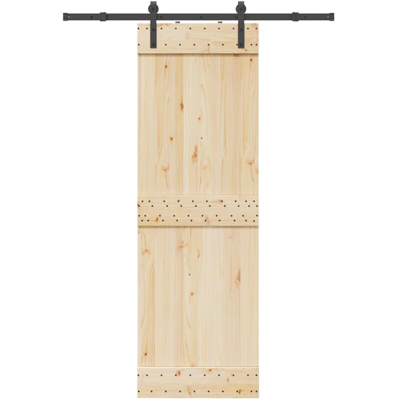 Vidaxl Schiebetürbeschlag-set 152, 5 Cm Stahl Schwarz