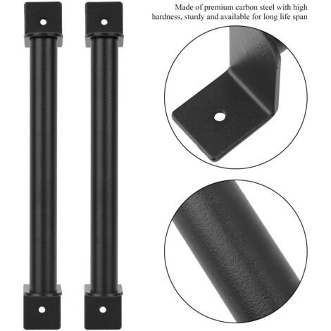 Schiebetürgriff für Garage oder Schrank – Kohlenstoffstahl – 23 cm – Schwarz – 2er-Set