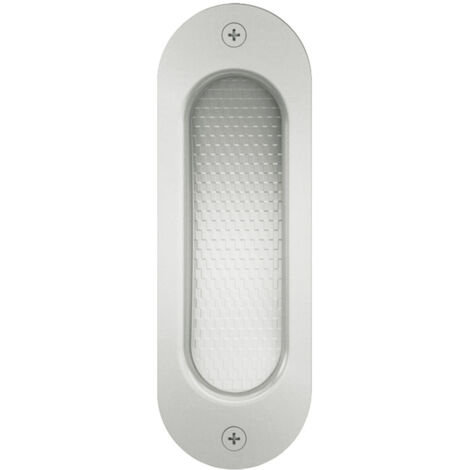Schiebetürmuschel FSB 4212 oval,40x120 mm,ungelocht,Aluminium silber eloxiert