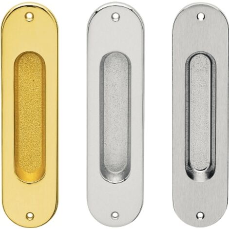 Schiebetürmuscheln Z1702 Nickel matt, 38 x 153mm, Einlassmaß 10mm