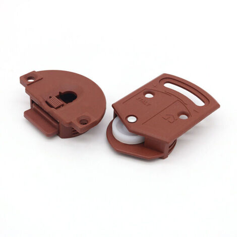 Schiebetürrolle für Kleiderschrank/Garderobe, dunkelbraun, 3,6 mm Kunststoff, mit Lochbefestigung