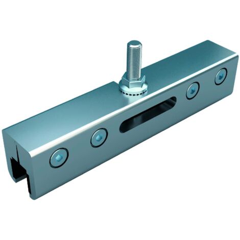 Schiebetürsystem Erweiterungsset für Glasschiebetür CW 75 Silber raumsparende Türinstallation, für Türen bis 100kg, für Wanddicke 100/125
