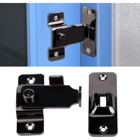 Schiebetürverriegelung, 90 Grad rechtwinklige Anti-Diebstahl-Schnalle Hardware-Armaturen Sicherheitssystem für Schlafzimmer, Garagen, Gärten
