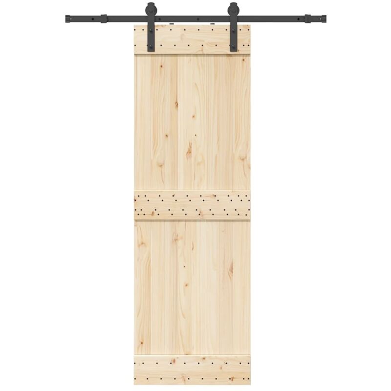 Schiebetürbeschlag-set 152 Cm Stahl Schwarz Vidaxl