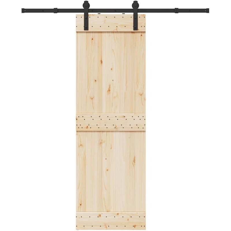 Schiebetürbeschlag-set 183 Cm Stahl Schwarz Vidaxl