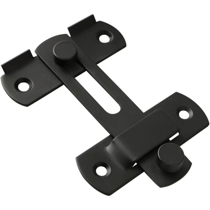 Image of KZQ - Schiebetürschloss mit Schrauben, Edelstahl mattschwarz, 2 Stück, EMS9001B-2P