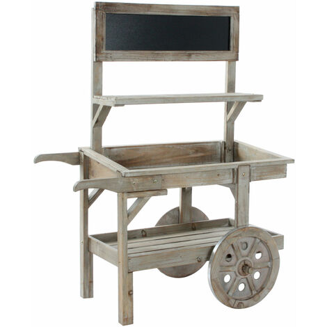 Schieferwagen Tannenbaum 87x41x109 Hellbraune Schieferräder Tannenbaum mehrfarbige Farbfamilie Outdoor Dekoration Details