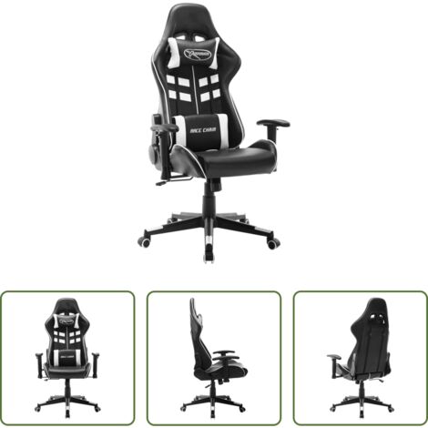 Schienale alto - Sedia da Gaming Nera e Bianca in Similpelle