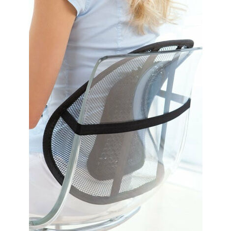 Schienale Ergonomico per Sedie e Sedile Auto in Rete Toffa Nero