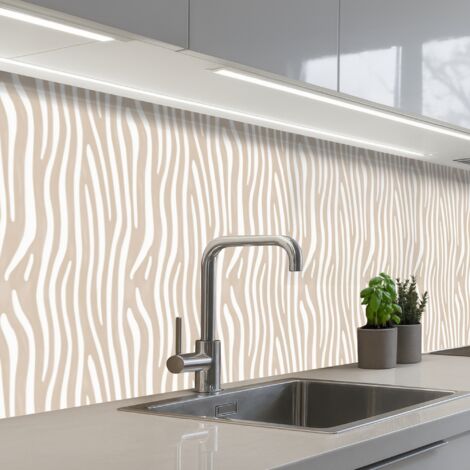 SCHIENALI CUCINA Astratto - Zebra - Beige 400x60 cm