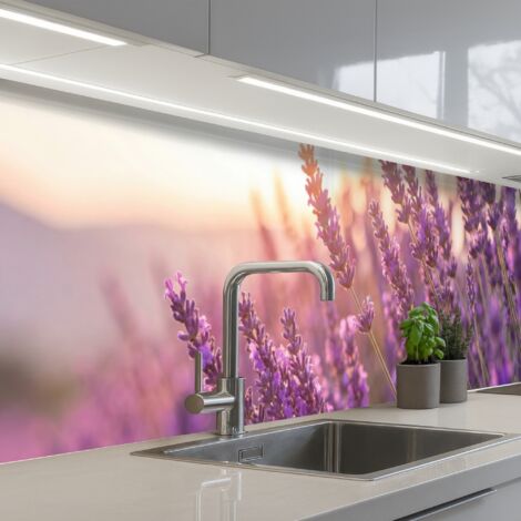 SCHIENALI CUCINA Lavanda - Viola - Luce solare 400x80 cm