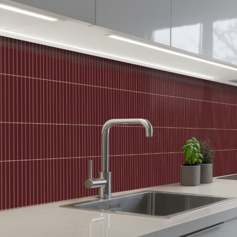 SCHIENALI CUCINA Linee - Motivo - Bordeaux 400x60 cm