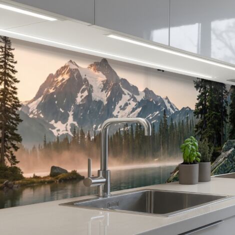 SCHIENALI CUCINA Montagne - Acqua - Alberi 400x80 cm