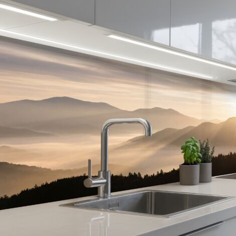 SCHIENALI CUCINA Montagne - Nebbia - Raggi di sole 200x80 cm