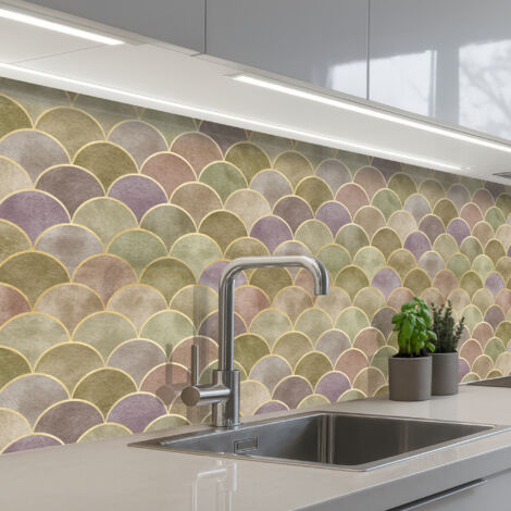 SCHIENALI CUCINA Morbido - Oro - Colorato 200x60 cm