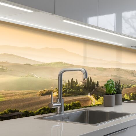 SCHIENALI CUCINA Paesaggio - Toscana - Luce del mattino 200x80 cm