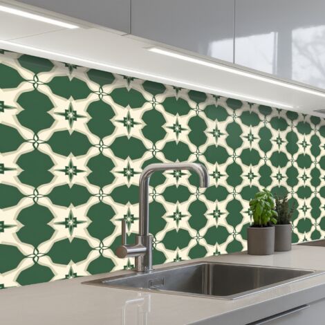 SCHIENALI CUCINA Piastrella - Classica - Verde 200x80 cm