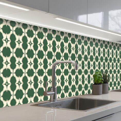 SCHIENALI CUCINA Piastrella - Classica - Verde 400x60 cm