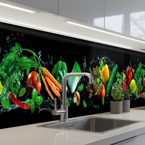 SCHIENALI CUCINA Vegetale - Splash - Nero 500x60 cm