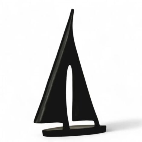 Schiff Deko Figur Schwarz Groß 28cm - Segelboot, Boot, Yacht