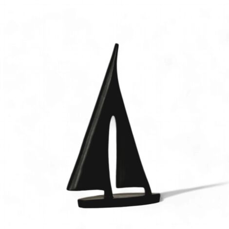 Schiff Deko Figur Schwarz Klein 21cm - Segelboot, Boot, Yacht