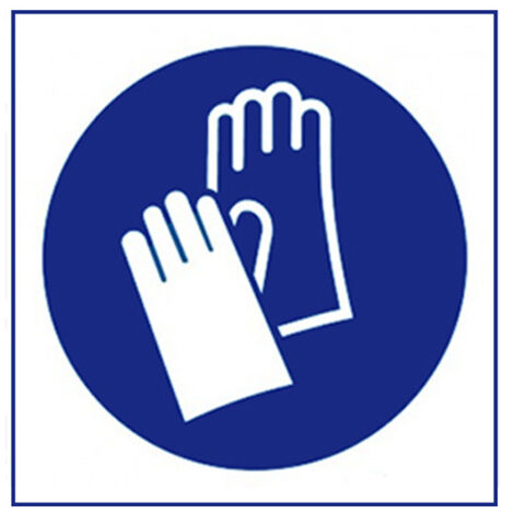 Schild "Handschuhe benutzen" 100x100mm rd28603