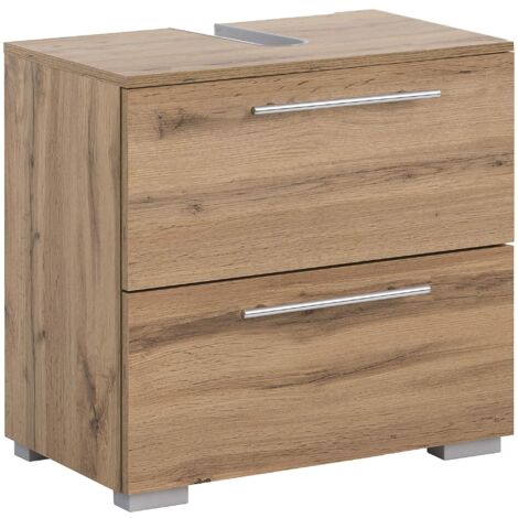 Schildmeyer Carlos 148595 - Mobile sottolavabo, finitura rovere rustico, 60,2 x 59,1 x 35 cm